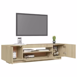 vidaXL TV Cabinet with LED Lights Sonoma Oak Bedroom Hifi Cabinet TV Unit - Additional view 5