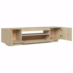 vidaXL TV Cabinet with LED Lights Sonoma Oak Bedroom Hifi Cabinet TV Unit - Additional view 7