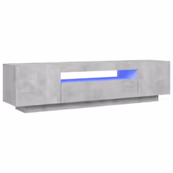 vidaXL TV Cabinet with LED Lights Concrete Grey Hifi Cabinet TV Unit Stand