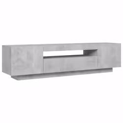 vidaXL TV Cabinet with LED Lights Concrete Grey Hifi Cabinet TV Unit Stand - Additional view 6
