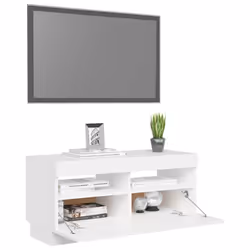 vidaXL TV Cabinet with LED Lights White Bedroom TV Stand Unit Hifi Cabinet - Additional view 5