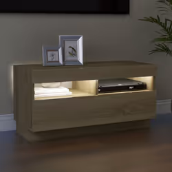 vidaXL TV Cabinet with LED Lights Sonoma Oak Bedroom TV Stand Hifi Cabinet - Additional view 5