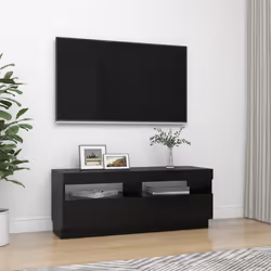 vidaXL TV Cabinet with LED Lights Black Stand Bedroom TV Unit HiFi Cabinet - Additional view 6