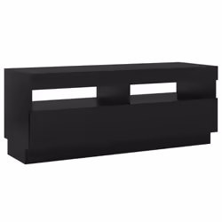 vidaXL TV Cabinet with LED Lights Black Stand Bedroom TV Unit HiFi Cabinet - Additional view 8