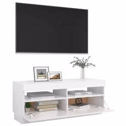 vidaXL TV Cabinet with LED Lights High Gloss White Stand TV Unit Hifi Cabinet - Additional view 7