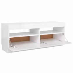 vidaXL TV Cabinet with LED Lights High Gloss White Stand TV Unit Hifi Cabinet - Additional view 9
