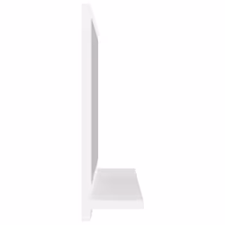 vidaXL Bathroom Mirror White Engineered Wood Rectangle Home Washroom Mirror - Additional view 5