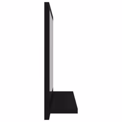 vidaXL Bathroom Mirror Black Engineered Wood Rectangle Home Washroom Mirror - Additional view 5