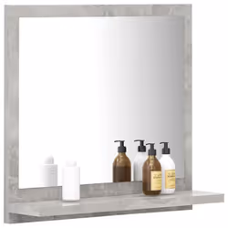vidaXL Bathroom Mirror Toilet Mirror Washroom Wall Mirror Engineered Wood - concrete grey