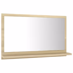 vidaXL Bathroom Mirror Sonoma Oak Engineered Wood Vanity Unit Washroom Mirror