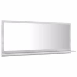 vidaXL Bathroom Mirror Concrete Grey Engineered Wood Home Washroom Mirror - Additional view 5