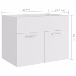 vidaXL Sink Cabinet Bathroom Vanity Unit Wall Storage Cupboard Engineered Wood - white