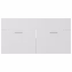 vidaXL Sink Cabinet White Engineered Wood Washroom Bathroom Laundry Room Rack - Additional view 5