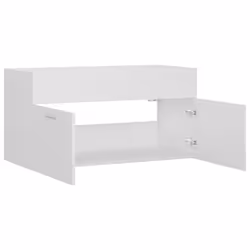 vidaXL Sink Cabinet White Engineered Wood Washroom Bathroom Laundry Room Rack - Additional view 7