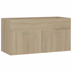 vidaXL Sink Cabinet Sonoma Oak Engineered Wood Washroom Cupboard Rack Cabinet
