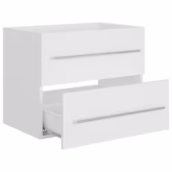 vidaXL Sink Cabinet White Engineered Wood Storage Rack Vanity Unit Cupboard - Additional view 5