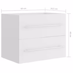 vidaXL Sink Cabinet White Engineered Wood Storage Rack Vanity Unit Cupboard - Additional view 8