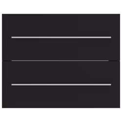vidaXL Sink Cabinet Black Engineered Wood Storage Rack Vanity Unit Cupboard - Additional view 6