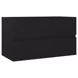 vidaXL Sink Cabinet Black Engineered Wood Bathroom Cupboard Storage Organiser