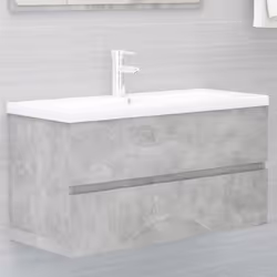 vidaXL Sink Cabinet Concrete Grey Engineered Wood Home Bathroom Cupboard Rack