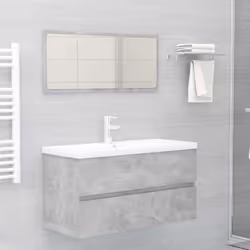 vidaXL Sink Cabinet Concrete Grey Engineered Wood Home Bathroom Cupboard Rack