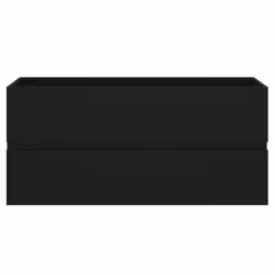 vidaXL Sink Cabinet Engineered Wood Black Storage Furniture Home Washroom Rack - Additional view 5