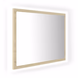 vidaXL LED Bathroom Mirror Sonoma Oak 60x8.5x37 cm Acrylic Washroom Mirror