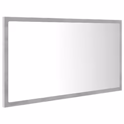 vidaXL LED Bathroom Mirror Concrete Grey 80x8.5x37 cm Acrylic Washroom Mirror - Additional view 6
