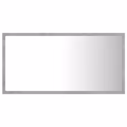vidaXL LED Bathroom Mirror Concrete Grey 80x8.5x37 cm Acrylic Washroom Mirror - Additional view 7