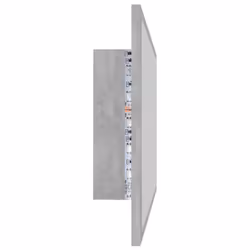 vidaXL LED Bathroom Mirror Concrete Grey 80x8.5x37 cm Acrylic Washroom Mirror - Additional view 8