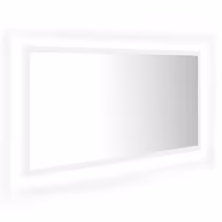 vidaXL LED Bathroom Mirror White 90x8.5x37 cm Acrylic Washroom Wall Mirror