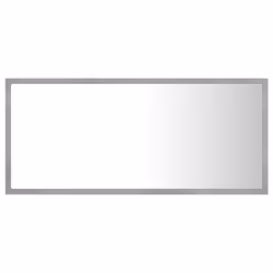 vidaXL LED Bathroom Mirror Concrete Grey 90x8.5x37 cm Acrylic Washroom Mirror