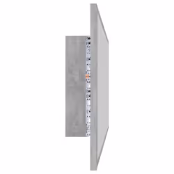 vidaXL LED Bathroom Mirror Concrete Grey 90x8.5x37 cm Acrylic Washroom Mirror - Additional view 5