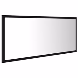 vidaXL LED Bathroom Mirror Black 100x8.5x37 cm Acrylic Washroom Wall Mirror - Additional view 6