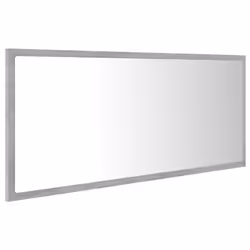 vidaXL LED Bathroom Mirror Concrete Grey 100x8.5x37 cm Acrylic Washroom Mirror - Additional view 6