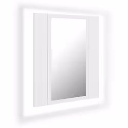vidaXL LED Bathroom Mirror Cabinet White 40x12x45 cm Acrylic Washroom Mirror