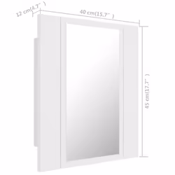 vidaXL LED Bathroom Mirror Cabinet White 40x12x45 cm Acrylic Washroom Mirror - Additional view 4