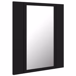vidaXL LED Bathroom Mirror Cabinet Black 40x12x45 cm Acrylic Washroom Mirror - Additional view 7