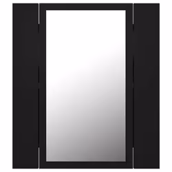 vidaXL LED Bathroom Mirror Cabinet Black 40x12x45 cm Acrylic Washroom Mirror - Additional view 8