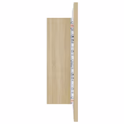 vidaXL LED Bathroom Mirror Cabinet Sonoma Oak 40x12x45 cm Acrylic Wall Mirror - Additional view 6