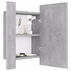 vidaXL LED Bathroom Mirror Cabinet Concrete Grey 40x12x45 cm Acrylic Mirror - Additional view 7