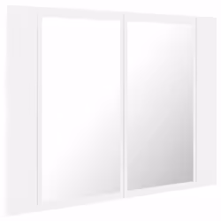 vidaXL LED Bathroom Mirror Cabinet White 60x12x45 cm Acrylic Washroom Mirror - Additional view 8