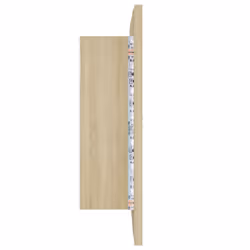 vidaXL LED Bathroom Mirror Cabinet Sonoma Oak 60x12x45 cm Acrylic Wall Mirror - Additional view 10
