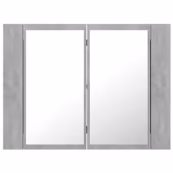 vidaXL LED Bathroom Mirror Cabinet Concrete Grey 60x12x45 cm Acrylic Mirror - Additional view 9