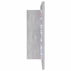vidaXL LED Bathroom Mirror Cabinet Concrete Grey 90x12x45 cm Acrylic Mirror - Additional view 10