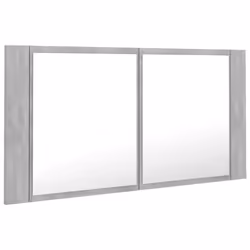 vidaXL LED Bathroom Mirror Cabinet Concrete Grey 90x12x45 cm Acrylic Mirror - Additional view 8