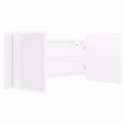 vidaXL LED Bathroom Mirror Cabinet White 100x12x45 cm Acrylic Washroom Mirror - Additional view 5