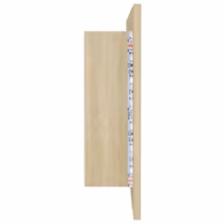 vidaXL LED Bathroom Mirror Cabinet Sonoma Oak 100x12x45 cm Acrylic Wall Mirror - Additional view 7