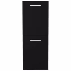 vidaXL Bathroom Cabinet Black Engineered Wood Bathroom Cupboard Wall Cabinet