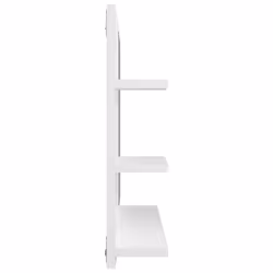 vidaXL Bathroom Mirror White Engineered Wood Washroom Wall Mirror Furniture - Additional view 5